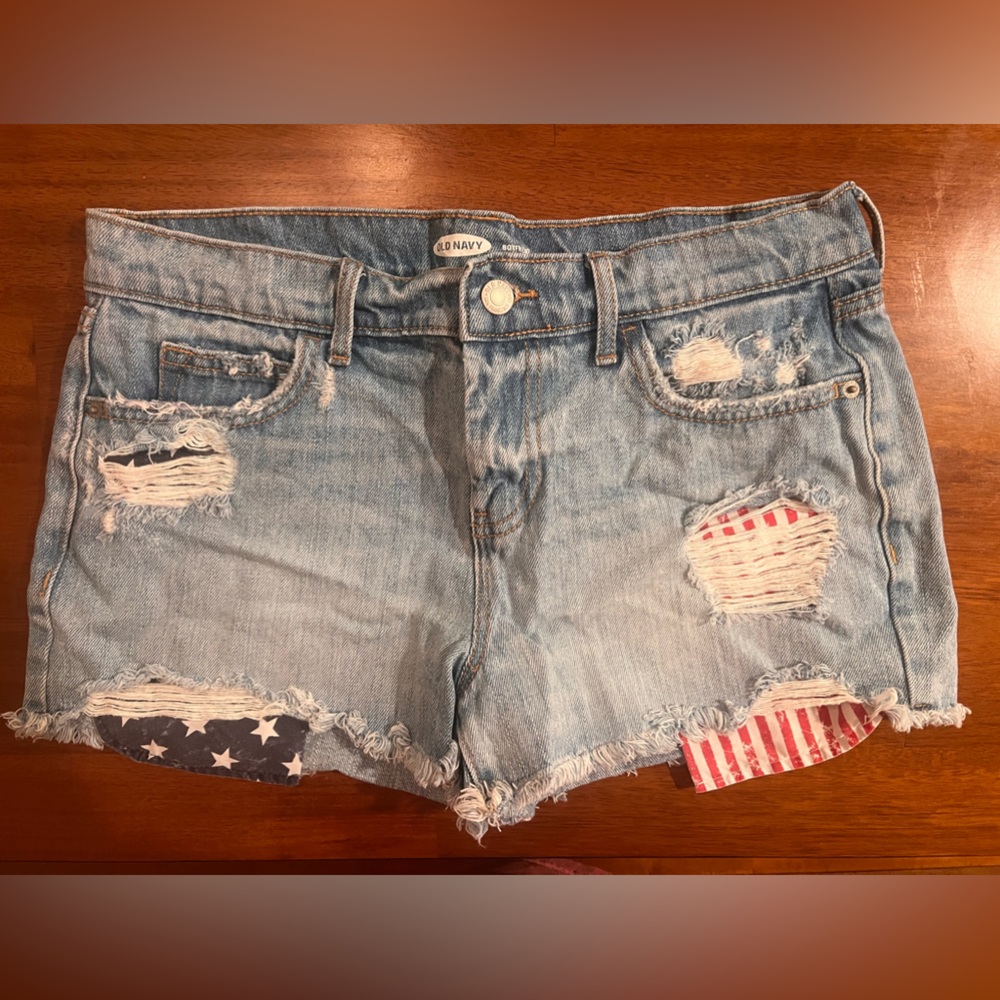 Old Navy Light Blue Distressed Jean Shorts